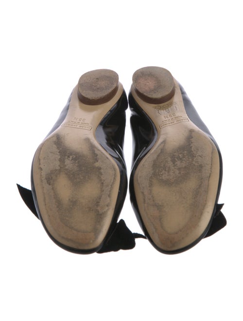 Marc Jacobs Patent Leather Bow Accents Ballet Flats