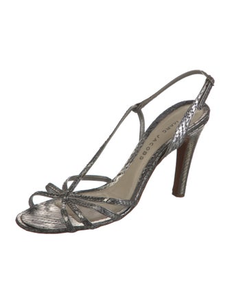 Marc Jacobs Snakeskin Animal Print Slingback Sandals