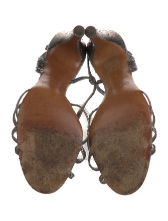 Marc Jacobs Snakeskin Animal Print Slingback Sandals