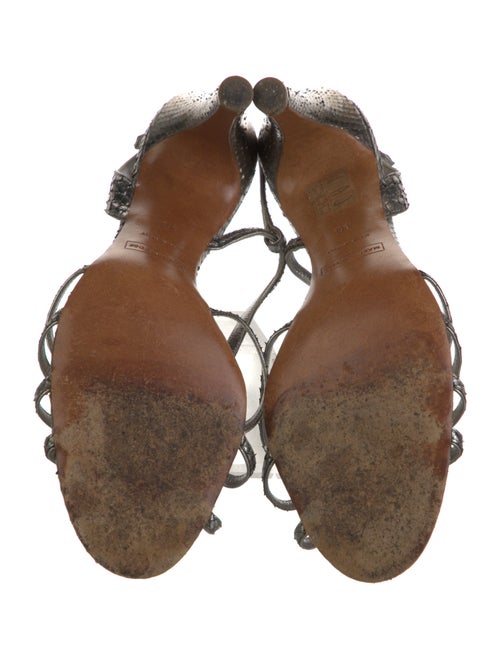 Marc Jacobs Snakeskin Animal Print Slingback Sandals