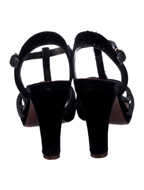 Marc Jacobs Velvet T-Strap Sandals
