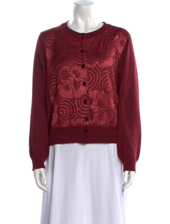 Marc Jacobs Wool Floral Print Sweater