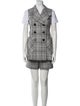 Marc Jacobs Wool Plaid Print Short Set