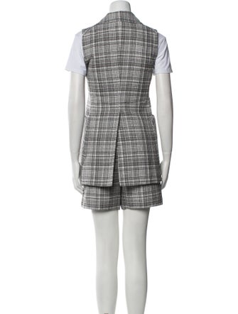 Marc Jacobs Wool Plaid Print Short Set