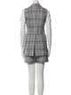 Marc Jacobs Wool Plaid Print Short Set