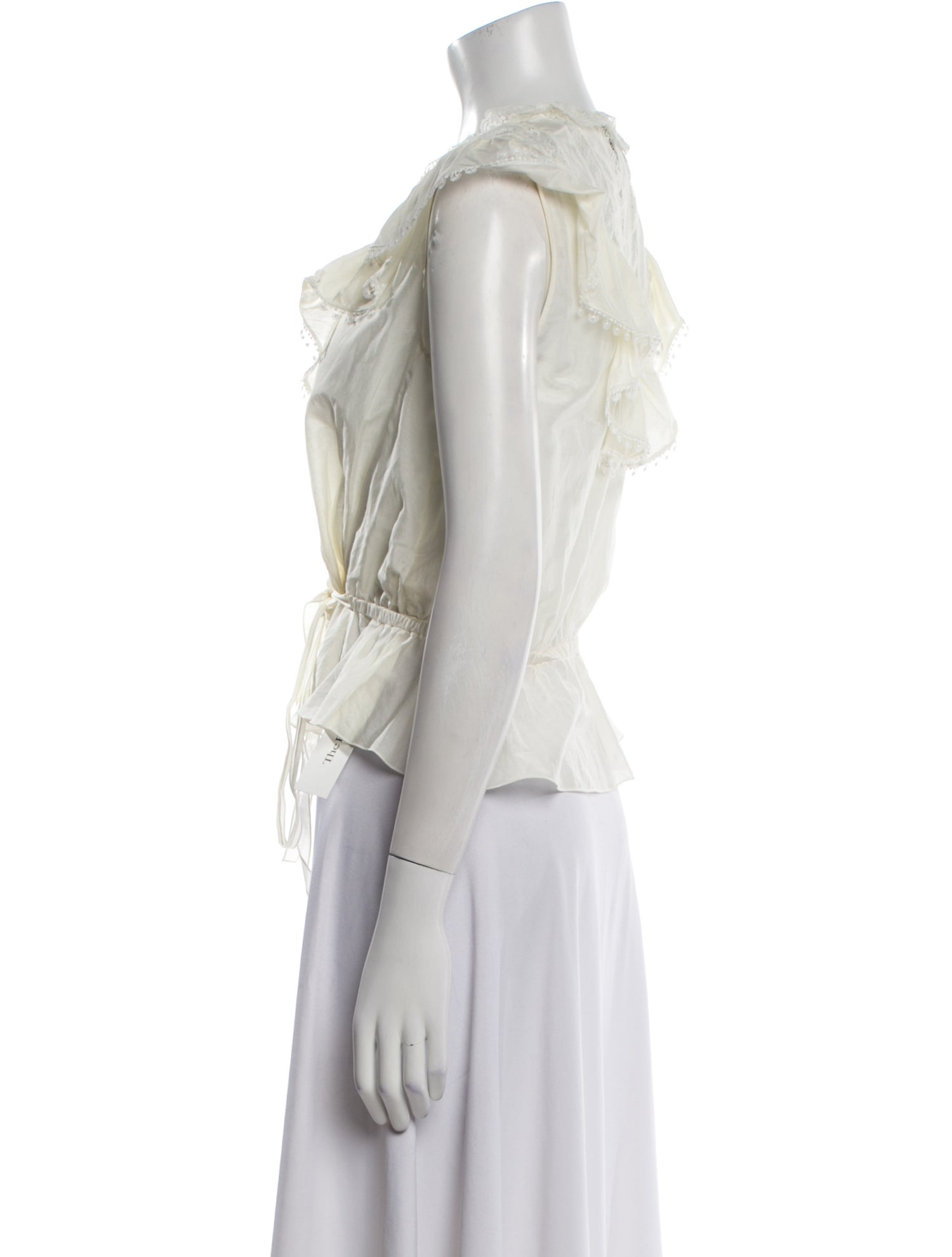 Marc Jacobs Tie Neck Sleeveless Crop Top