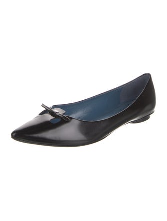 Marc Jacobs Patent Leather Bow Accents Ballet Flats