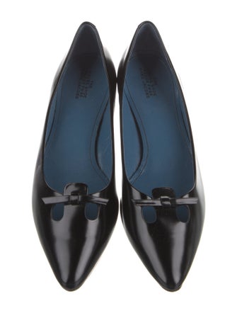 Marc Jacobs Patent Leather Bow Accents Ballet Flats