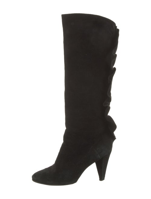 Marc Jacobs Suede Ruffle Embellishment Boots