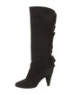Marc Jacobs Suede Ruffle Embellishment Boots