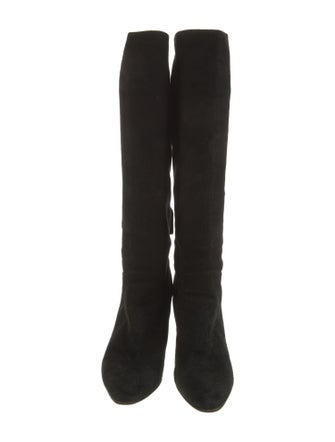 Marc Jacobs Suede Ruffle Embellishment Boots