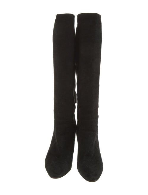 Marc Jacobs Suede Ruffle Embellishment Boots