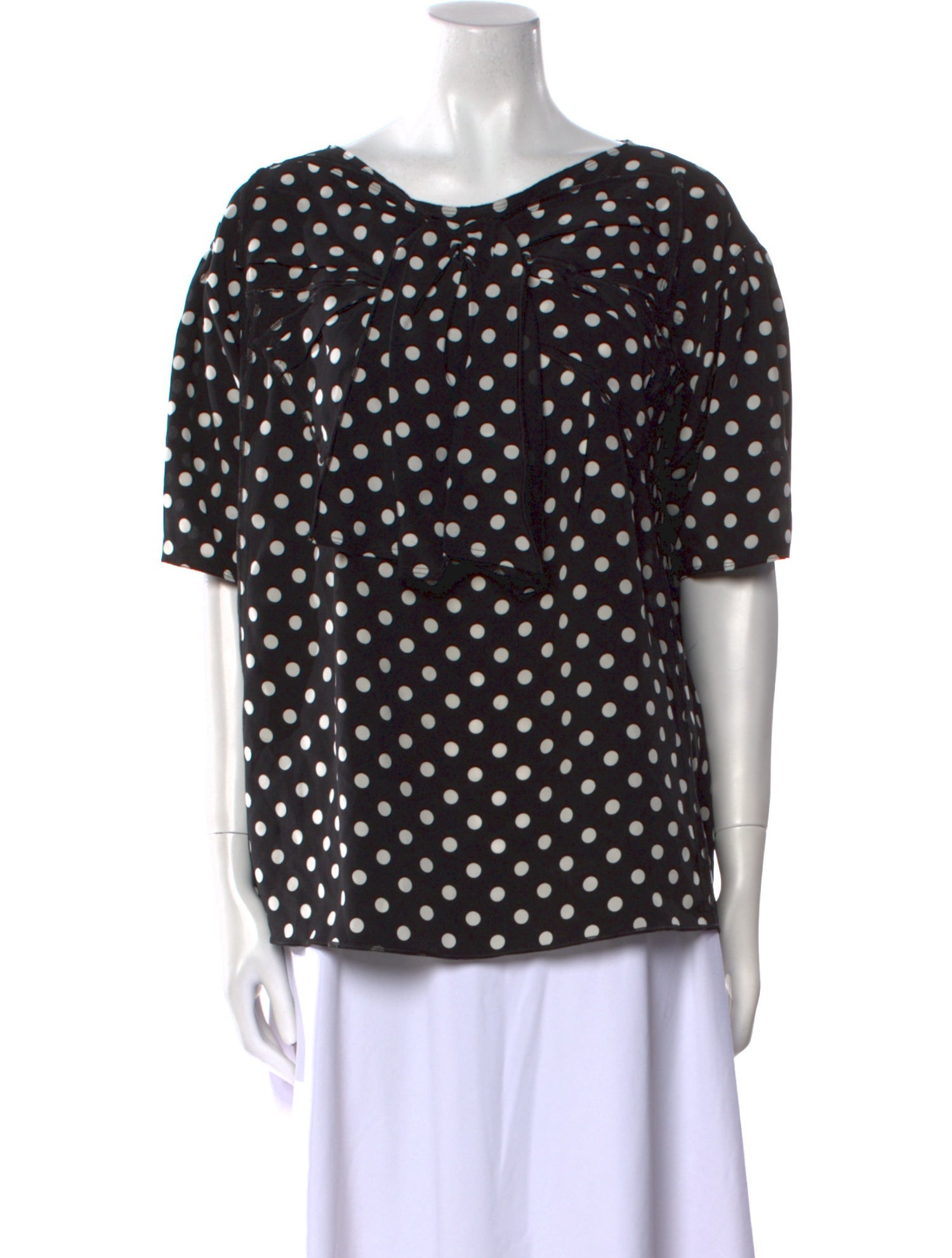 Marc Jacobs Silk Polka Dot Print Blouse
