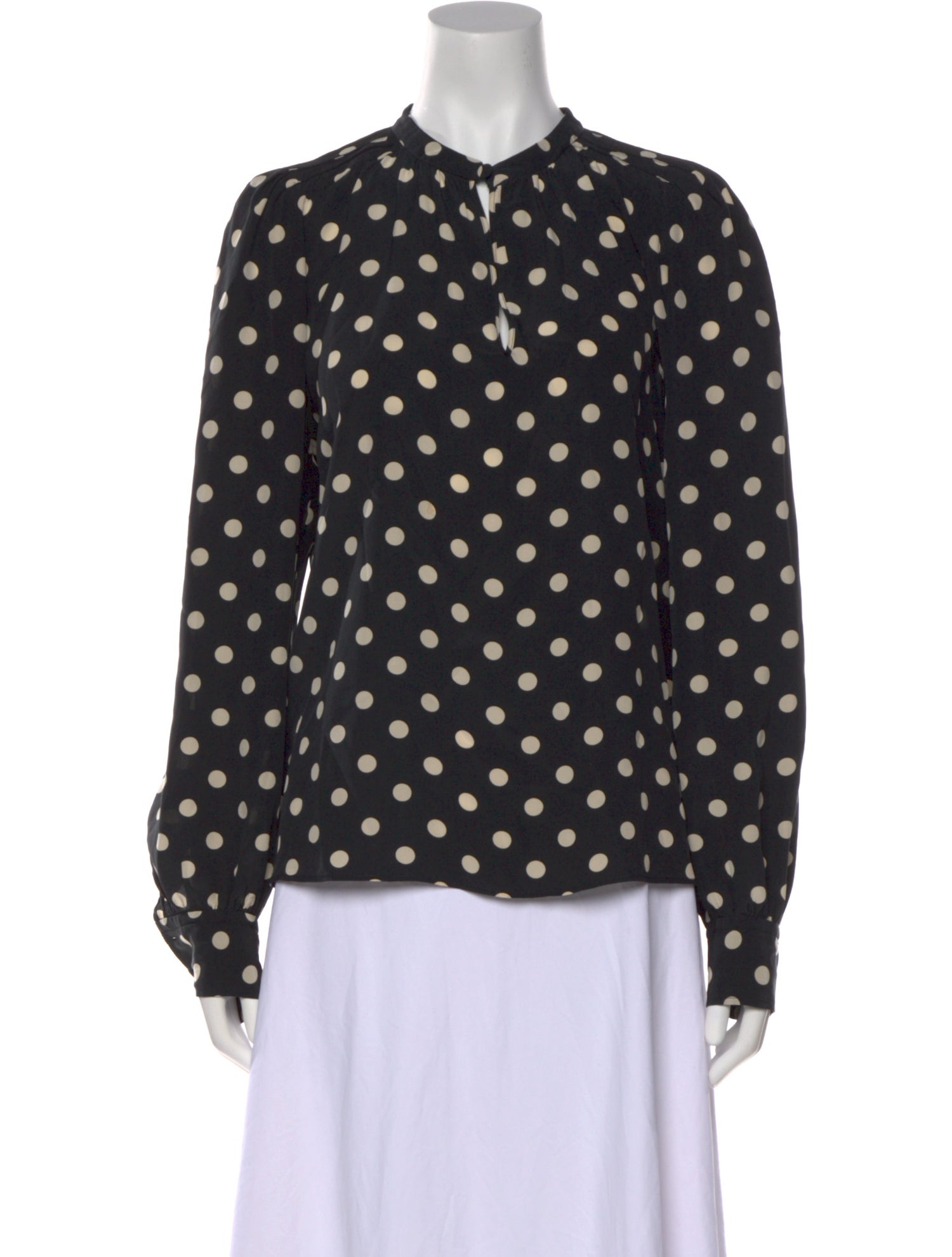 Marc Jacobs Silk Polka Dot Print Blouse