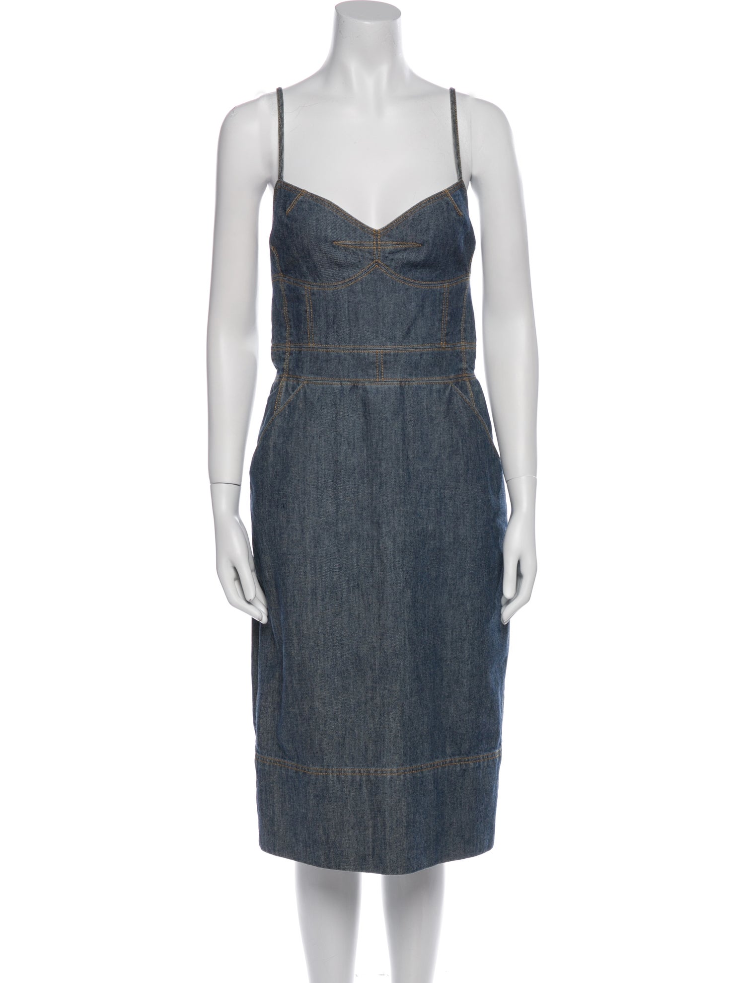 Marc Jacobs V-Neck Midi Length Dress