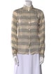 Marc Jacobs Silk Striped Button-Up Top