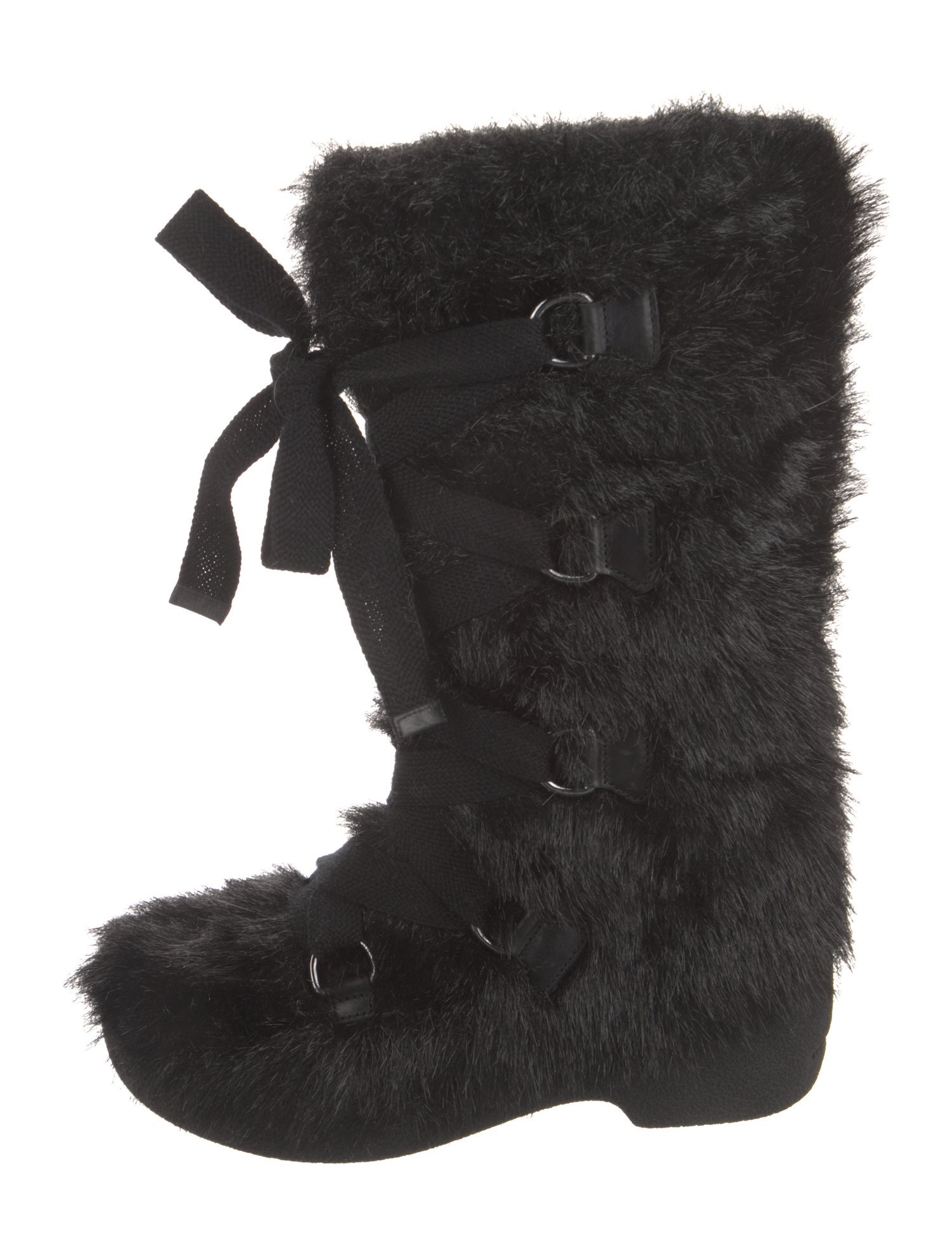 Marc Jacobs Faux Fur Lace-Up Boots