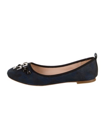 Marc Jacobs Canvas Studded Accents Ballet Flats