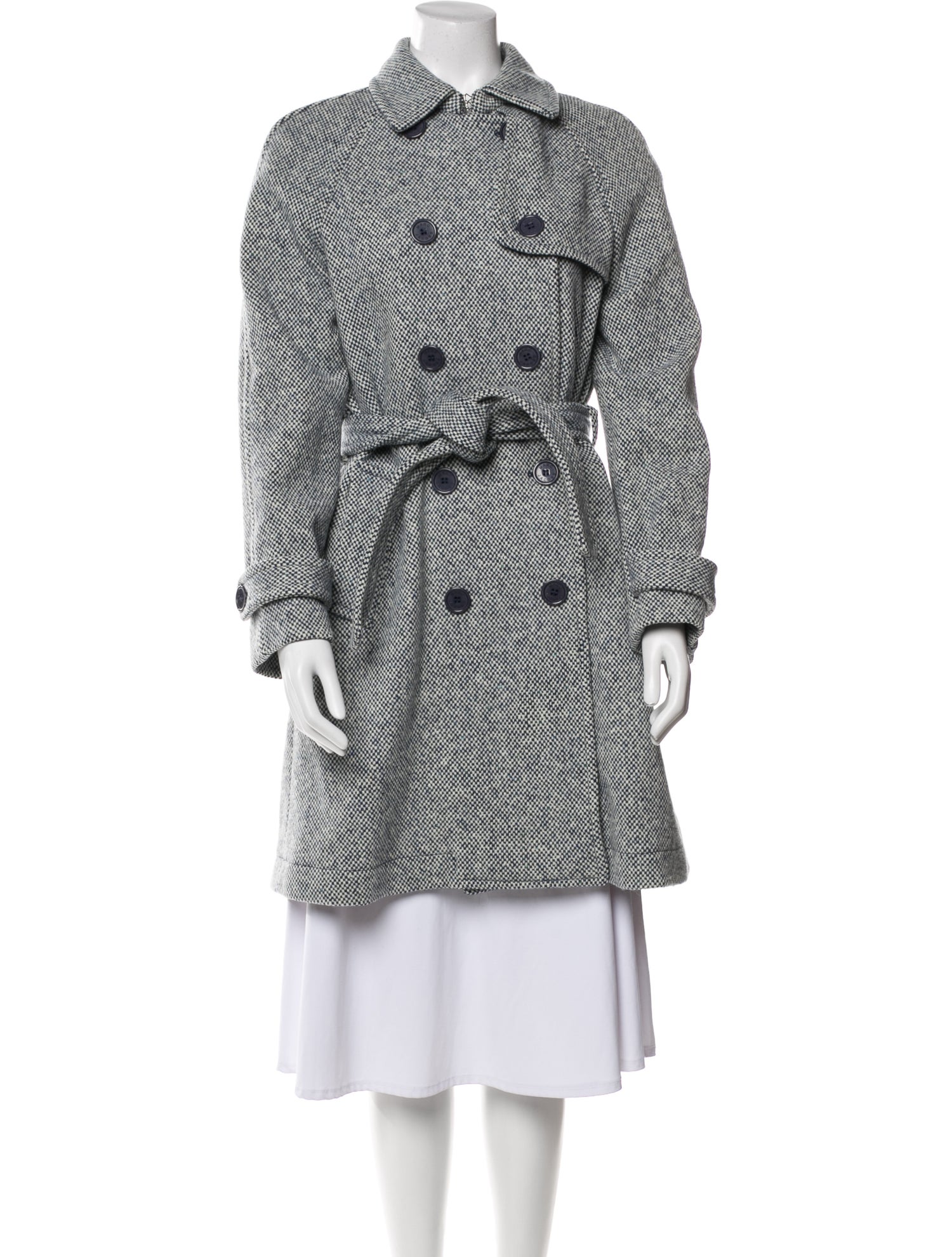Marc Jacobs Wool Printed Trench Coat