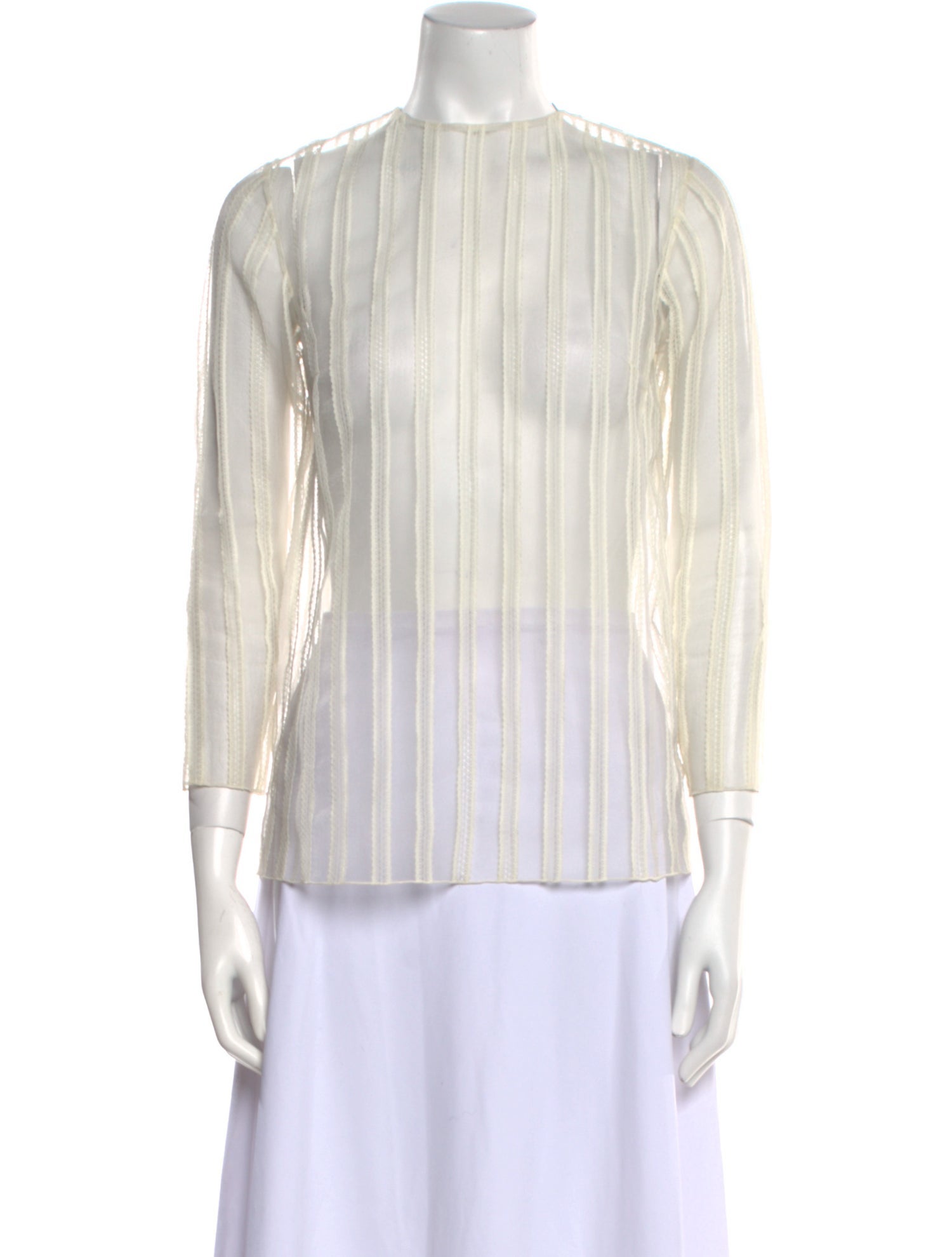 Marc Jacobs Striped Mock Neck Blouse