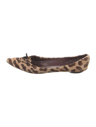 Marc Jacobs Ponyhair Animal Print Ballet Flats