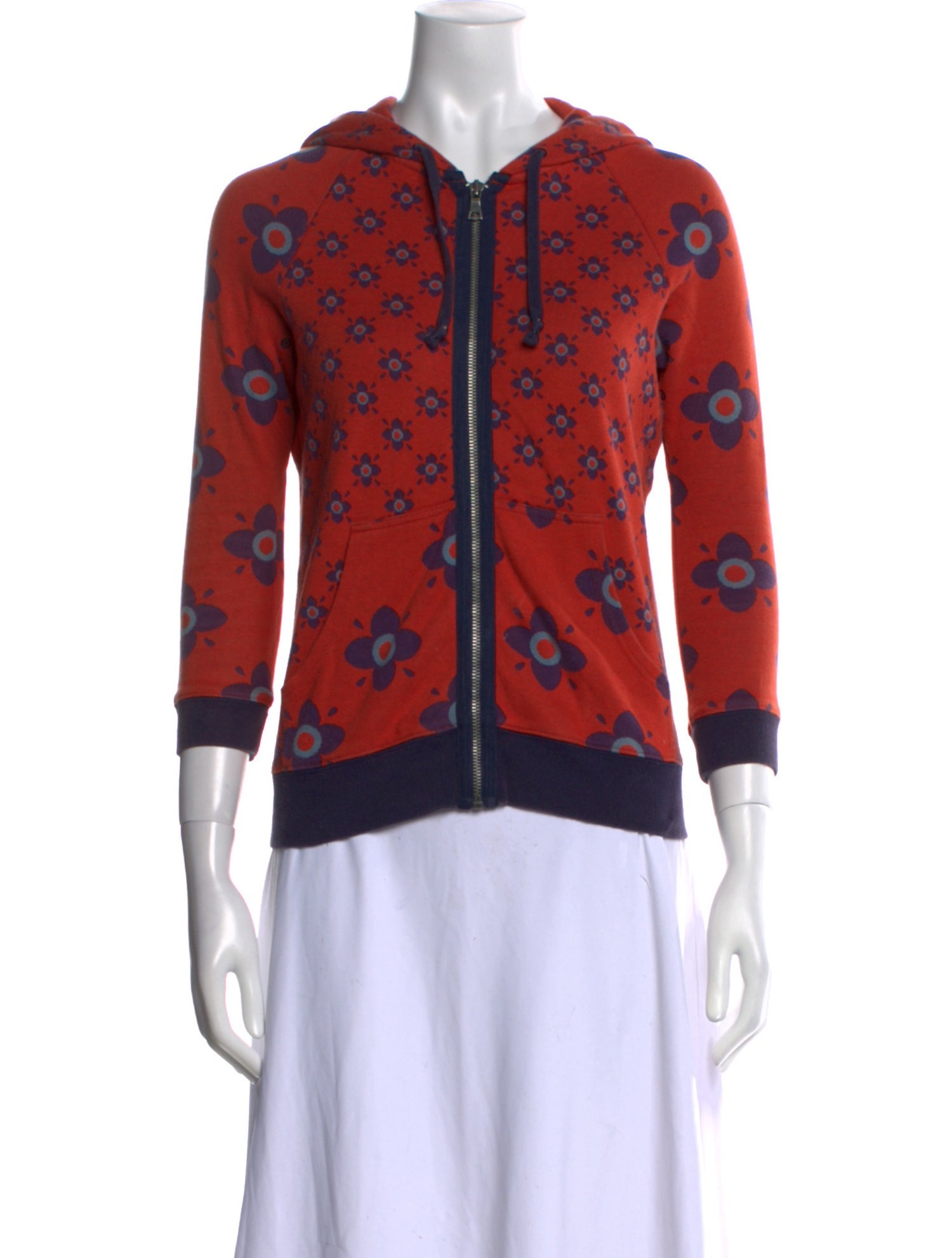 Marc Jacobs Floral Print V-Neck Sweatshirt