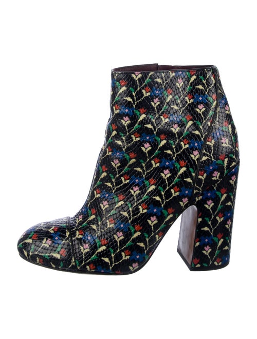 Marc Jacobs Leather Floral Print Boots