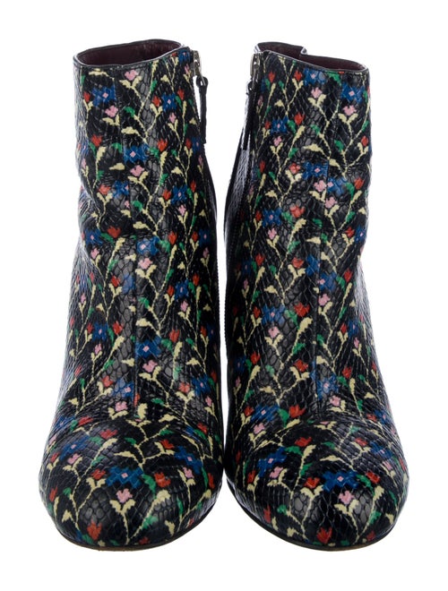 Marc Jacobs Leather Floral Print Boots