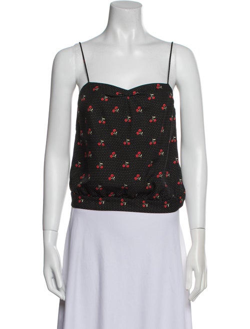 Marc Jacobs Silk Floral Print Crop Top