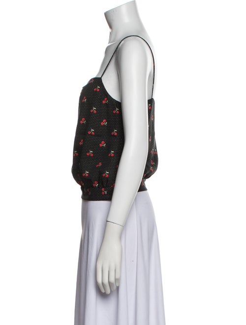 Marc Jacobs Silk Floral Print Crop Top