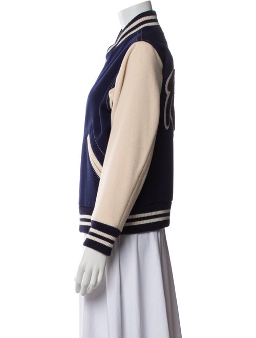 Marc Jacobs Wool Striped Bomber Jacket