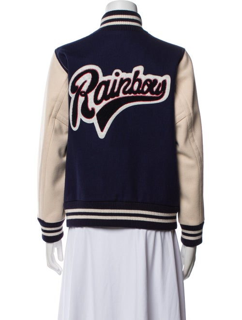 Marc Jacobs Wool Striped Bomber Jacket