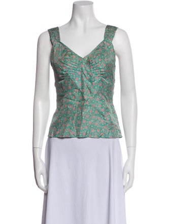Marc Jacobs Silk Floral Print Top