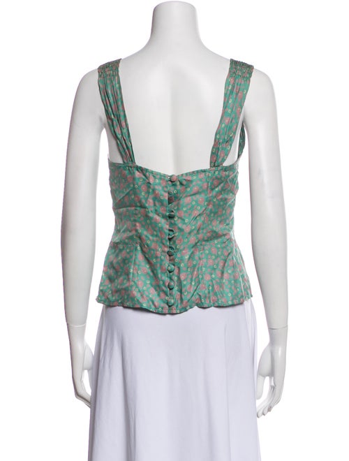 Marc Jacobs Silk Floral Print Top