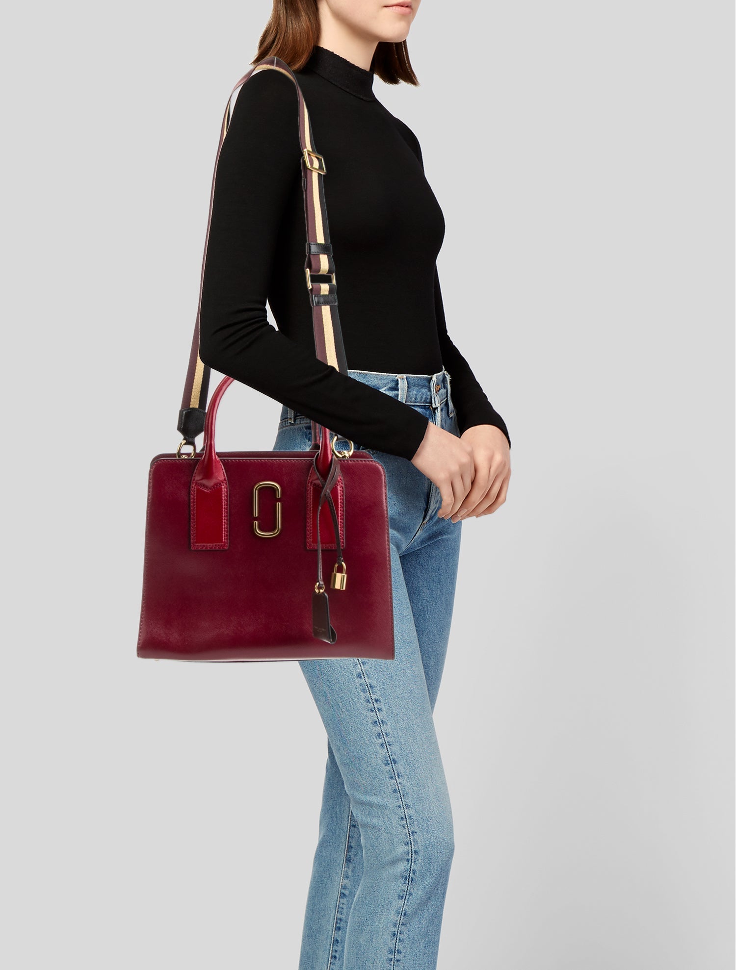 Marc Jacobs Saffiano Leather Top Handle Bag