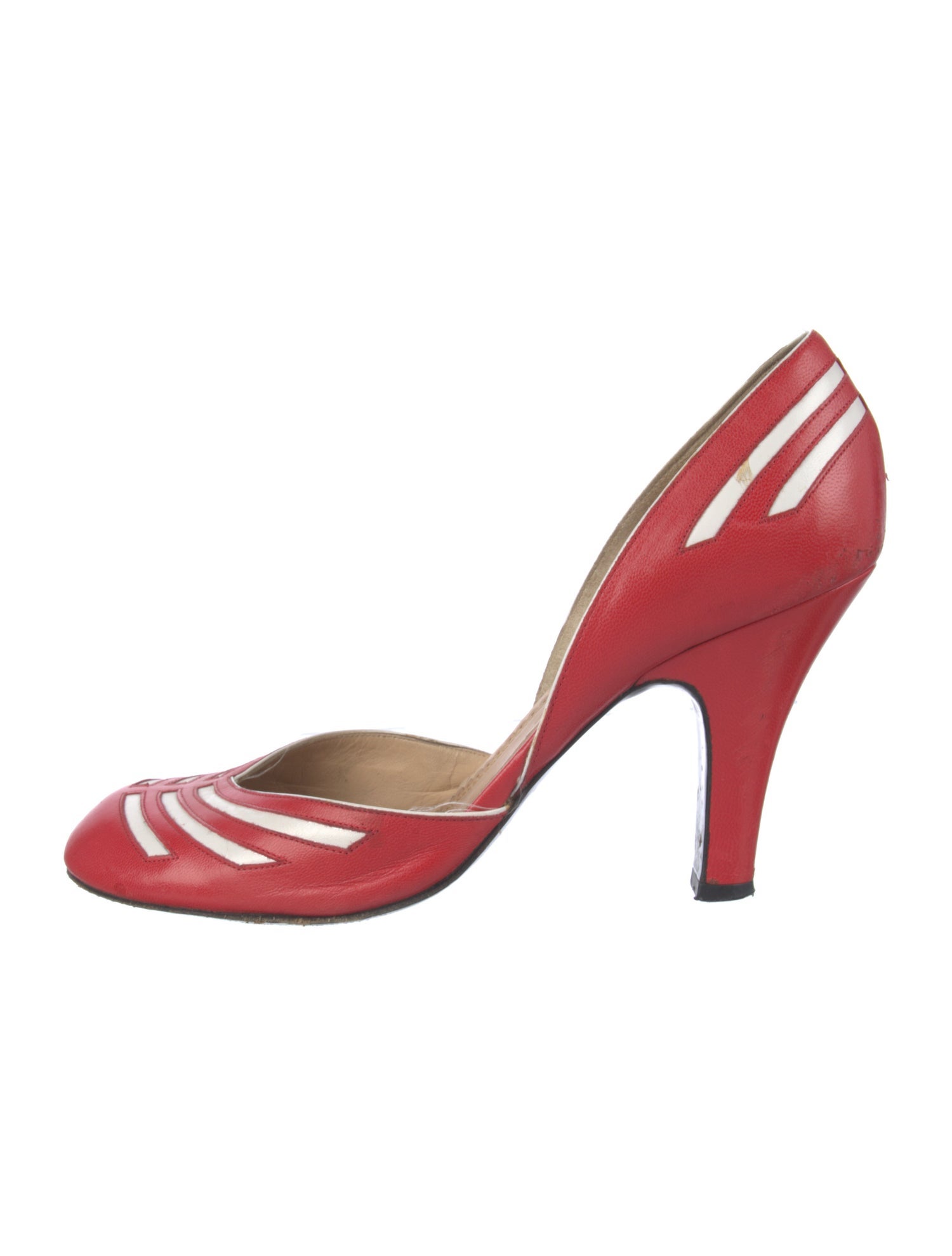 Marc Jacobs Leather Printed D'Orsay Pumps