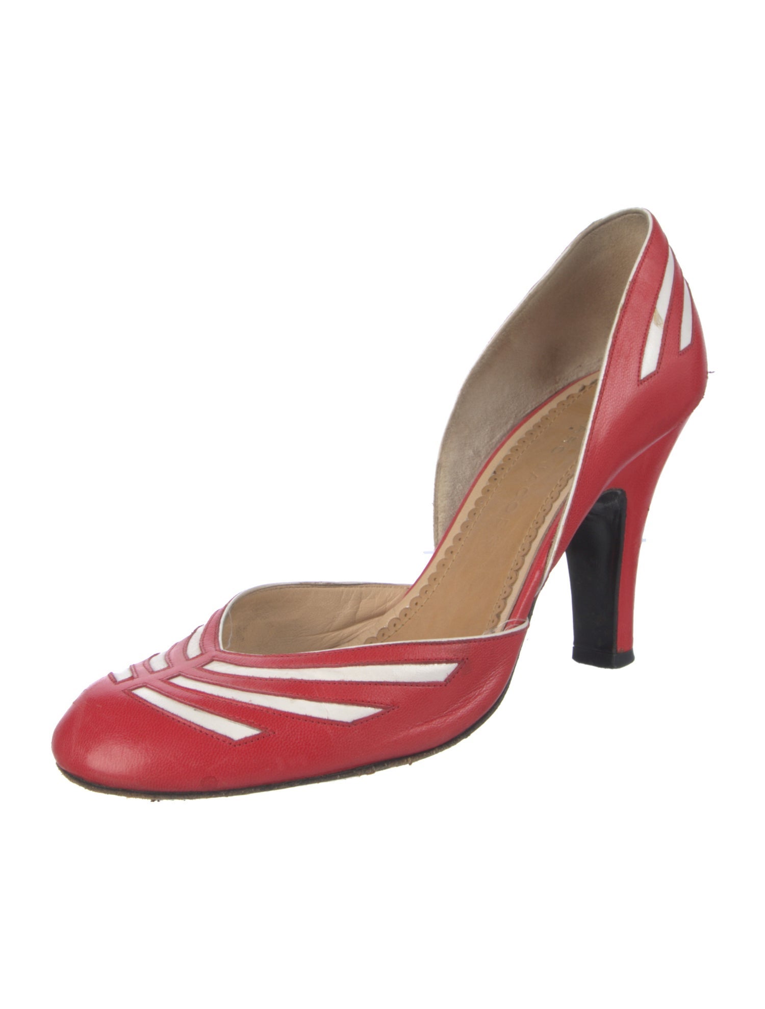 Marc Jacobs Leather Printed D'Orsay Pumps