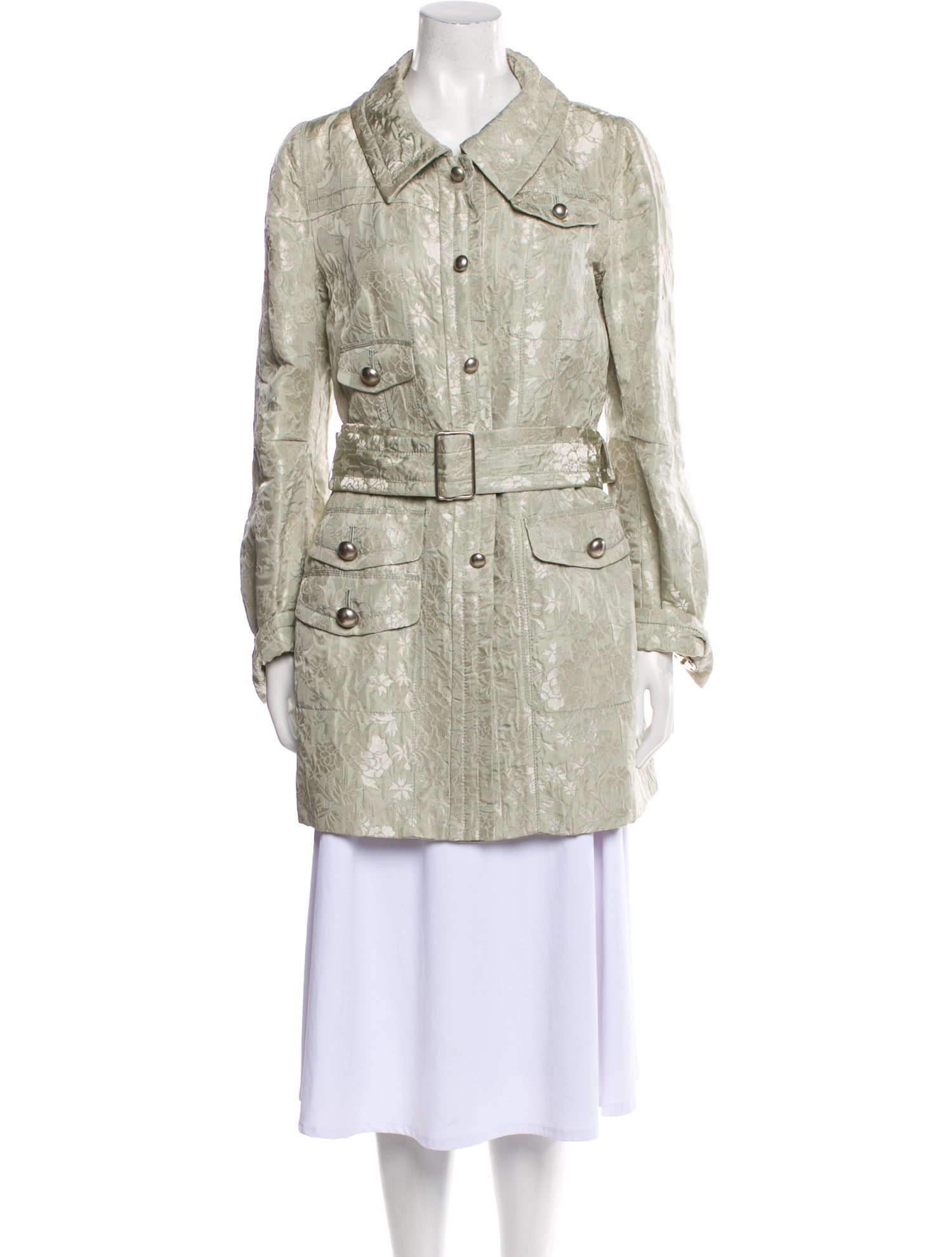 Marc Jacobs Floral Print Trench Coat