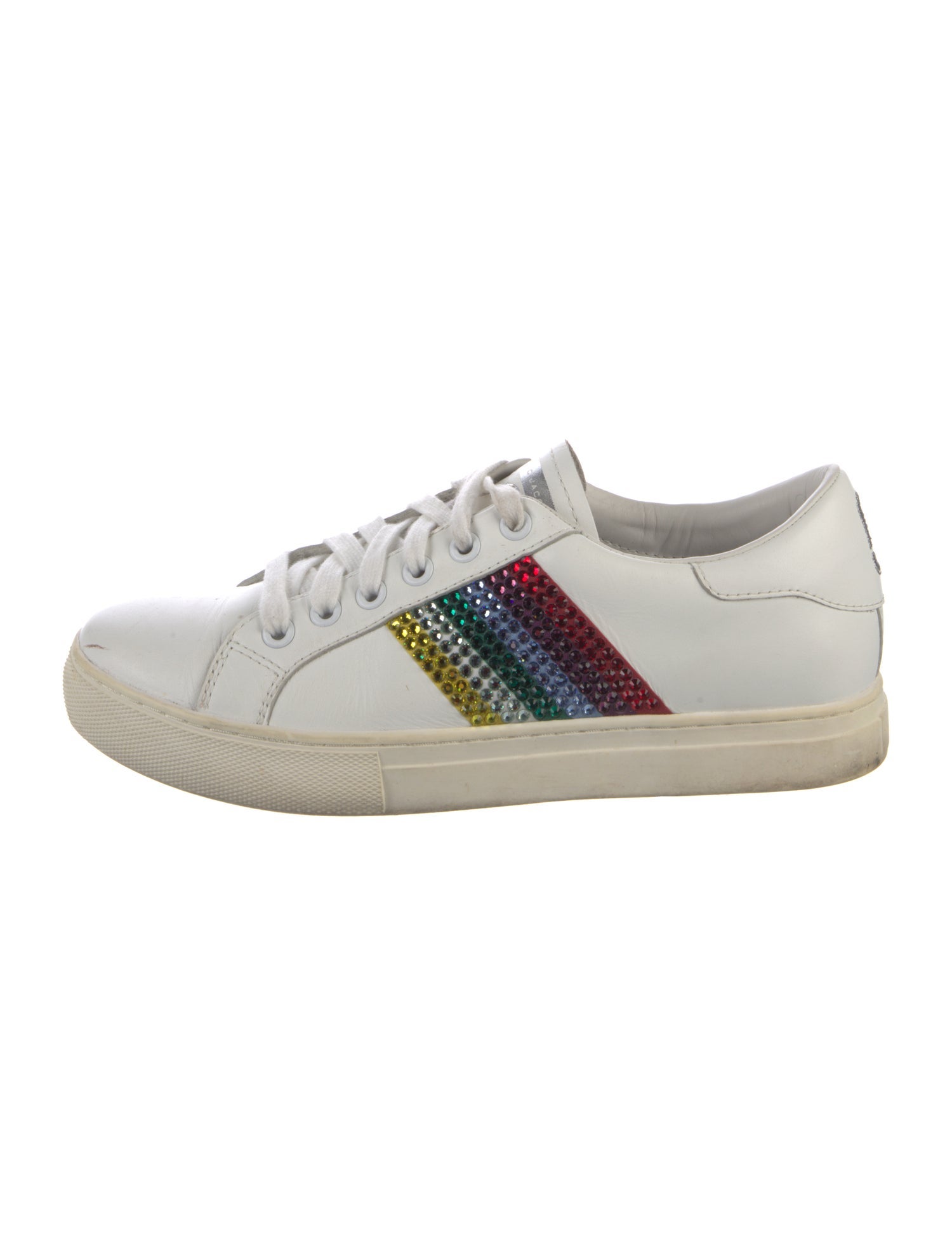 Marc Jacobs Leather Colorblock Pattern Sneakers
