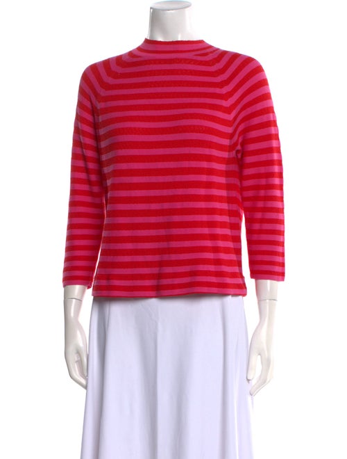 Marc Jacobs Striped Mock Neck Top