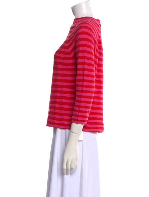 Marc Jacobs Striped Mock Neck Top