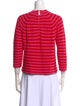 Marc Jacobs Striped Mock Neck Top