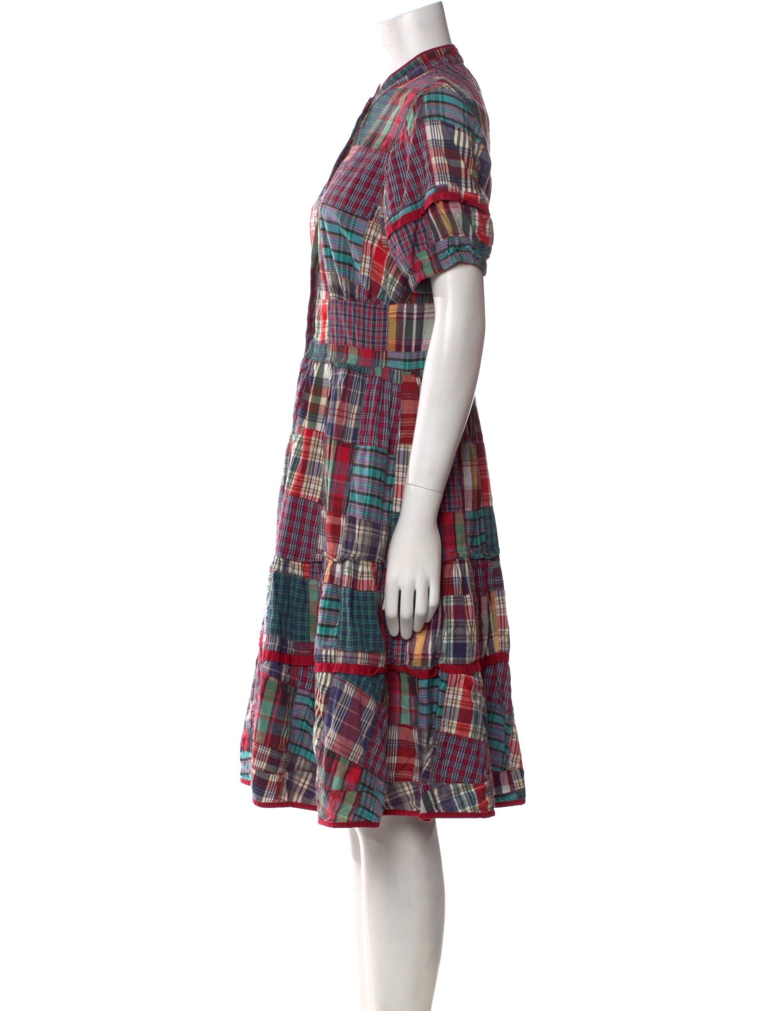 Marc Jacobs Plaid Print Knee-Length Dress