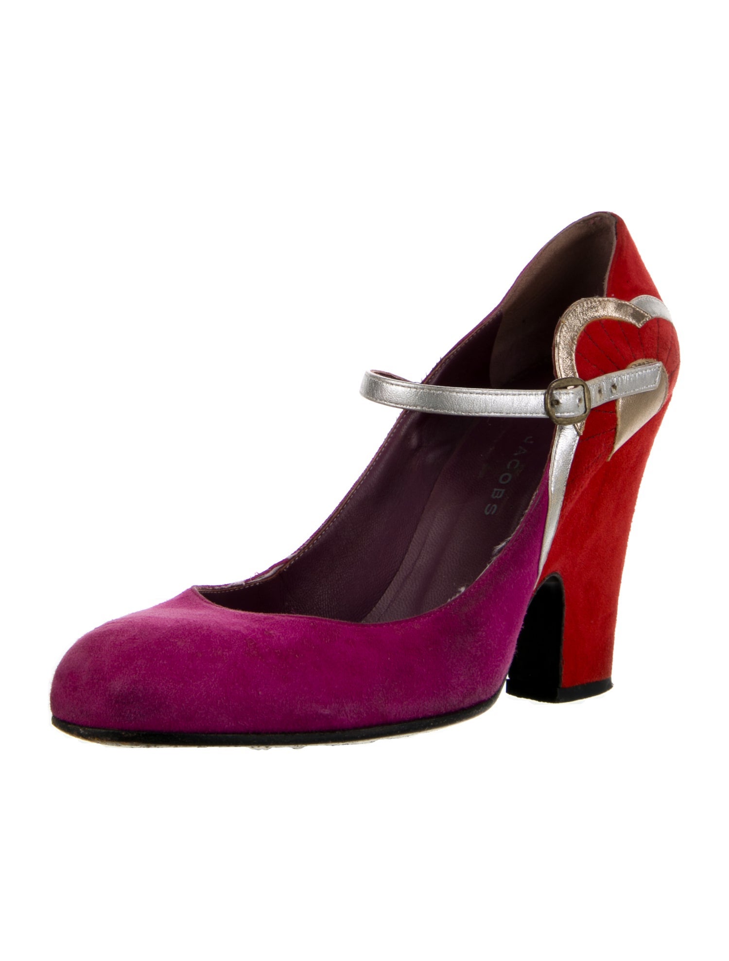 Marc Jacobs Suede Colorblock Pattern Pumps