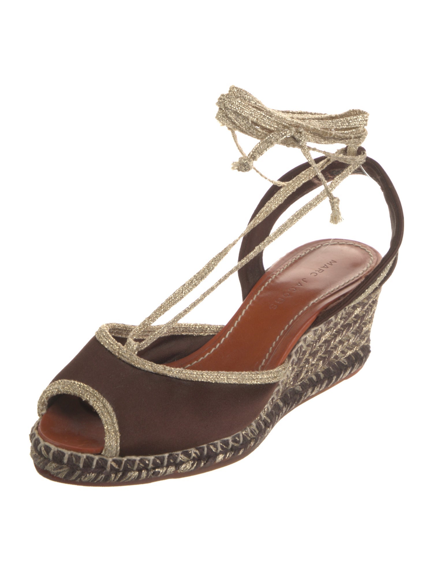 Marc Jacobs Satin Printed Slingback Pumps