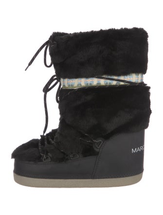 Marc Jacobs Shearling Patterned Lace-Up Boots
