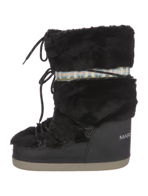 Marc Jacobs Shearling Patterned Lace-Up Boots