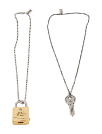 heaven BY MARC JACOBS Crystal Padlock & Key Pendant Necklace