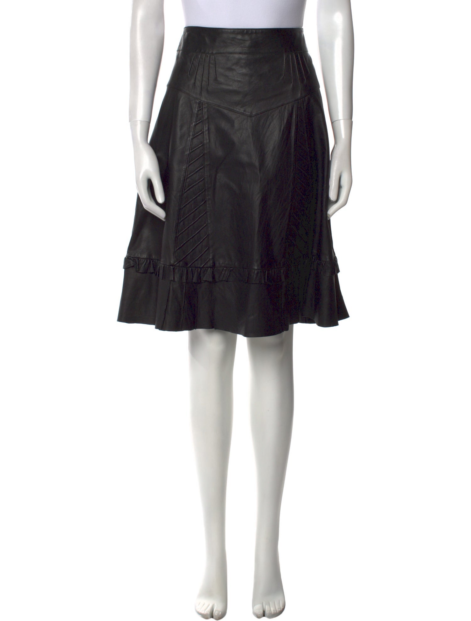 Marc Jacobs Leather Knee-Length Skirt