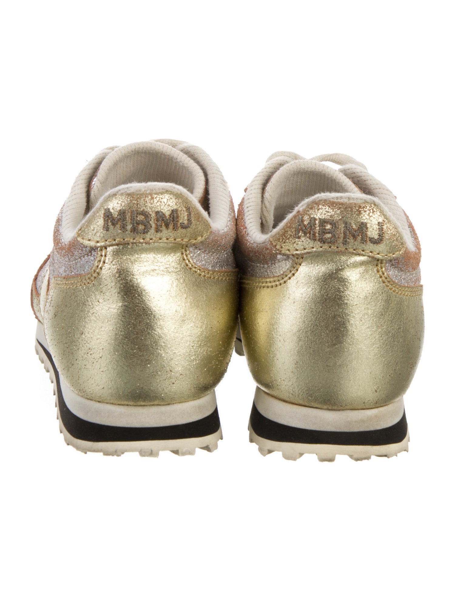 Marc Jacobs Leather Colorblock Pattern Sneakers